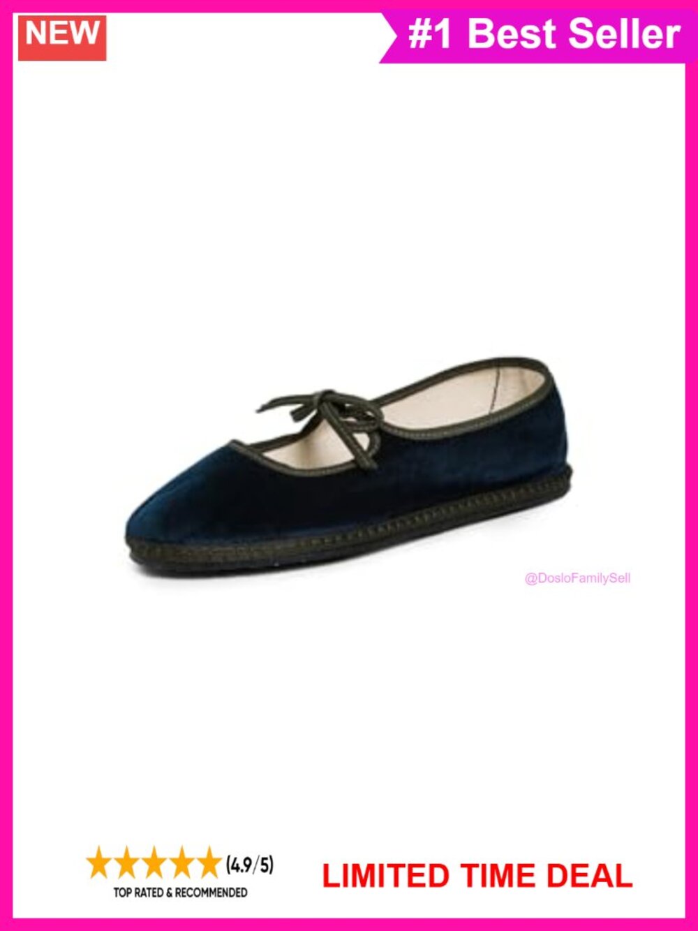 Velvet Mary Jane Flats Grosgrain Tie Round Toe Comfort Flats